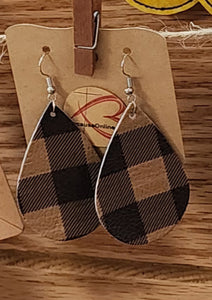 Seasonal Faux Leather Teardrop Earrings