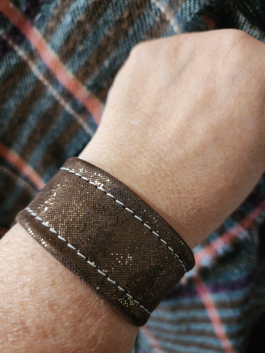 Metallic Leather Bracelet