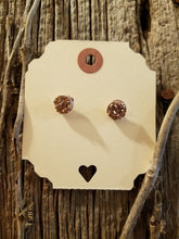 Round Druzy Post Earrings