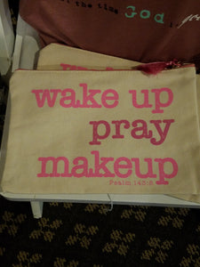 Wake Up Pray Makeup Bag