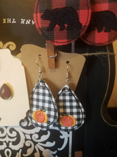 Seasonal Faux Leather Teardrop Earrings