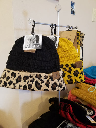 CC Fashion Knit Beanie- Leopard