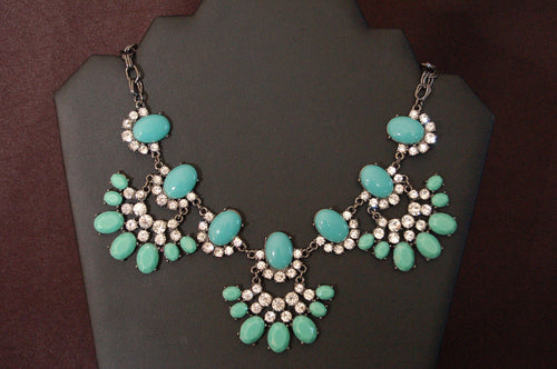 Green and Blue Statement Necklace