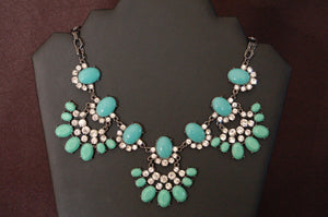 Green and Blue Statement Necklace