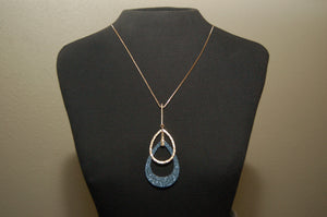 Blue Glitter Necklace