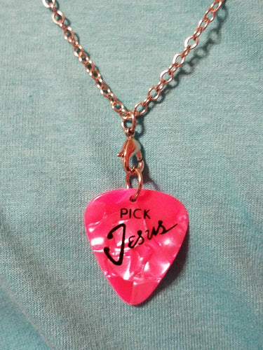 Pick Jesus Interchangeable Guitar Pick Necklace